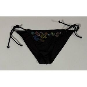 Victoria’s Secret Rainbow Diamond Cheetah Leopard Print Bikini Bottoms Size S 🖤🩷